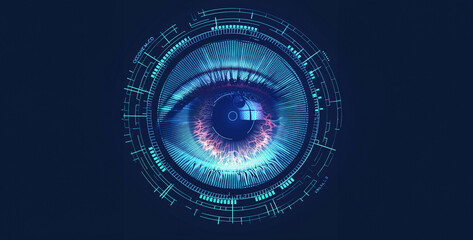 A authentication system using iris recognition technology for secure access to digital devices and services, enhancing cybersecurity