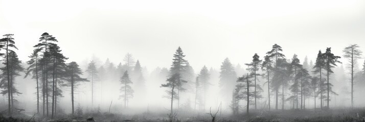 Fototapeta premium Foggy Forest Material Structure Background - Generative AI
