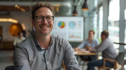 Fototapeta premium The smiling office worker