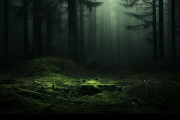 Fototapeta premium Foggy Forest Material Structure Background - Generative AI