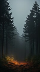 Obraz premium Foggy Forest Material Structure Background - Generative AI