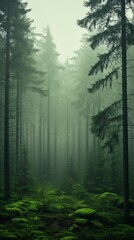 Obraz premium Foggy Forest Material Structure Background - Generative AI