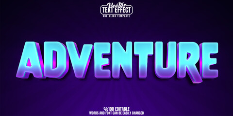 Cartoon editable text effect, customizable animation and comic 3d font style