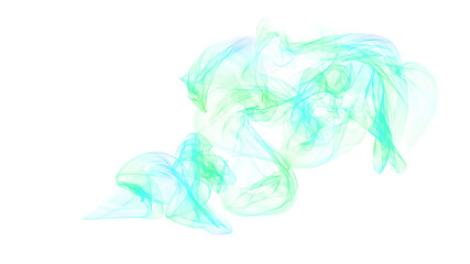 Colorful smoke waves