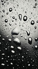 Raindrops on Glass Material Structure Background - Generative AI