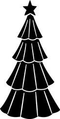 Simple shape Christmas tree silhouette vector.
Christmas tree silhouette svg.