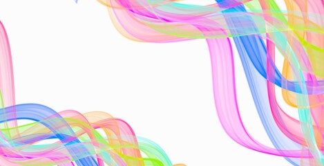 Obraz premium abstract colorful flowing wave futuristic lines isolated on white background