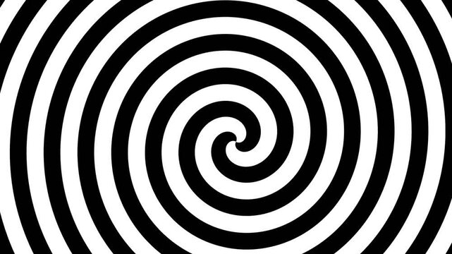 16 seconds slow black white monochrome spirals hypnotic HD video 1920 1080  animation animated motion graphics 