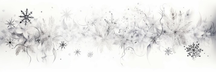 Snowflakes Material Structure Background - Generative AI