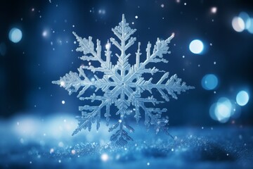 Snowflakes Material Structure Background - Generative AI