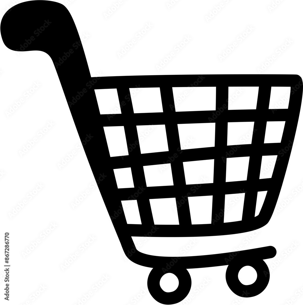 Wall mural shopping cart