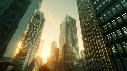 Skyscrapers at Sunset