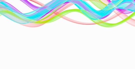 abstract colorful flowing wave futuristic lines isolated on white background