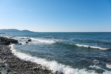 小樽の朝里海岸から見る日本海