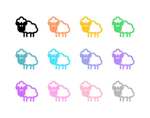 Editable sheep, ewe, lamb vector icon. Animal, farm, livestock. Part of a big icon set family. Perfect for web and app interfaces, presentations, infographics, etc