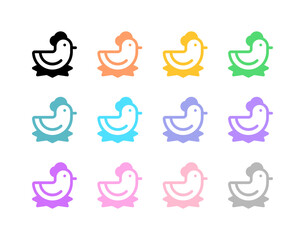 Editable hen, chicken vector icon. Animal, farm, livestock. Part of a big icon set family. Perfect for web and app interfaces, presentations, infographics, etc