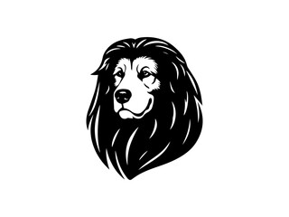 Detailed Black and White Line Art Illustration of a Dog's Face. Intricate and Realistic Canine Portrait Capturing the Essence of Animal Features with Hand-Drawn Precision for Artistic and Monochrome P