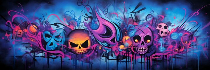 Graffiti Material Structure Background - Generative AI