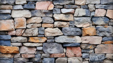 Fototapeta premium Rock wall, Colorful stone background, generative ai