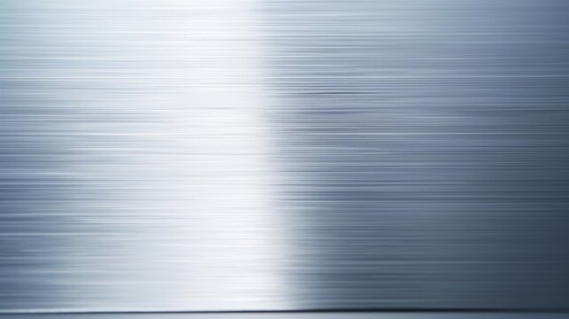 Gleaming brushed aluminum plate, wide surface with fine texture, soft light reflections enhancing the metallic beauty, industrial elegance, smooth and polished finish