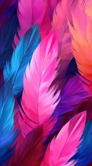 Obraz premium Feathers Material Structure Background - Generative AI