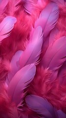 Obraz premium Feathers Material Structure Background - Generative AI