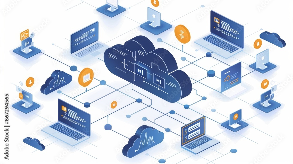 Poster cloud computing network with multiple devices