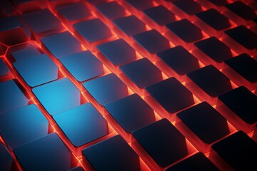 Obraz premium Hexagonal Patterns Material Structure Background - Generative AI