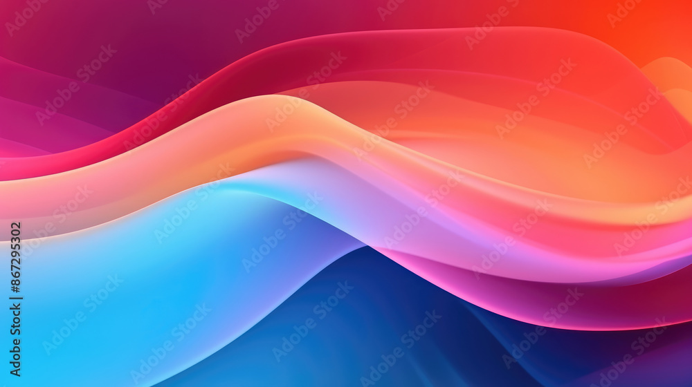 Poster multicolored glowing waves abstract background texture. modern neon background line light abstract. 