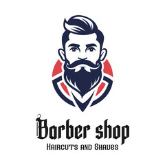 barbershop vector design logo...
