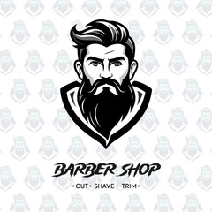 barbershop vector design logo...