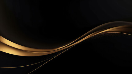 Luxury black gold background. Elegant business presentation banner., generative ai