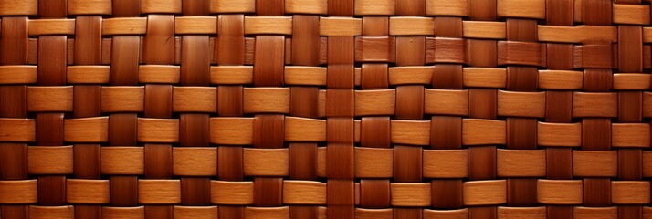 Basket Weave Material Structure Background - Generative AI