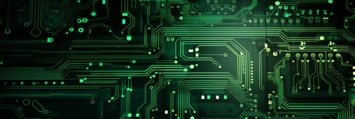 Fototapeta premium Circuit Board Material Structure Background - Generative AI