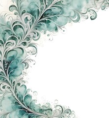 Design-Vorlage mit Freifläche - Fraktale - Aquarellstil © lavillia