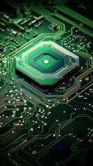 Fototapeta premium Circuit Board Material Structure Background - Generative AI