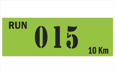 Bib number run race
