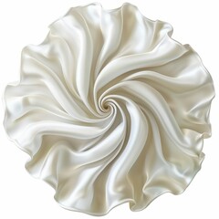 Obraz premium Elegant White Silk Fabric Twisted into a Floral Shape. Generative ai