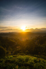 sunset in the mountains