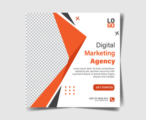 New business social media post banner template.