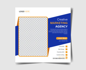 modern digital business marketing banner for social media post template.