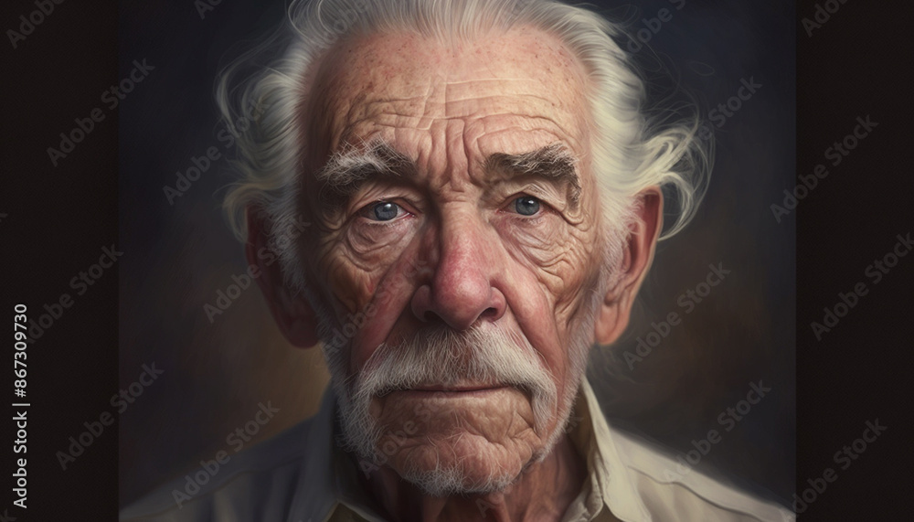 Wall mural Portrait of a senior caucasian man