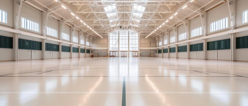 A spacious fieldhouse equipped with cuttingedge facilities for various indoor sports