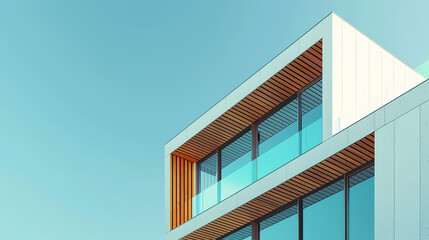 Fototapeta premium Minimalist modern architecture