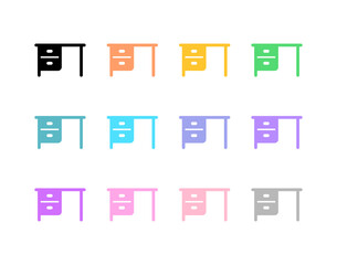 Editable office table vector icon. Part of a big icon set family. Perfect for web and app interfaces, presentations, infographics, etc