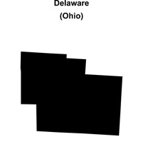 Delaware County (Ohio) blank outline map