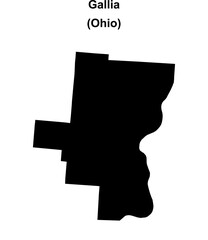 Gallia County (Ohio) blank outline map