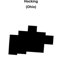 Hocking County (Ohio) blank outline map