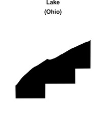 Lake County (Ohio) blank outline map