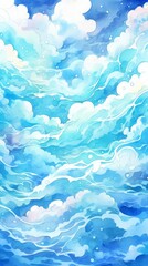 Fototapeta premium Waves Material Structure Background - Generative AI